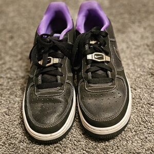 Black and Purple Nike Sneakers